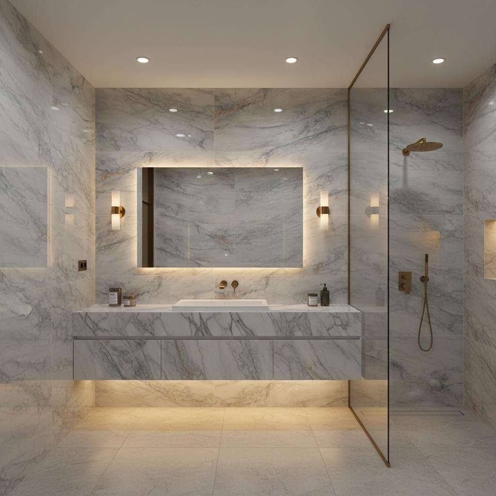 Marble bathroom suite by AFFAN